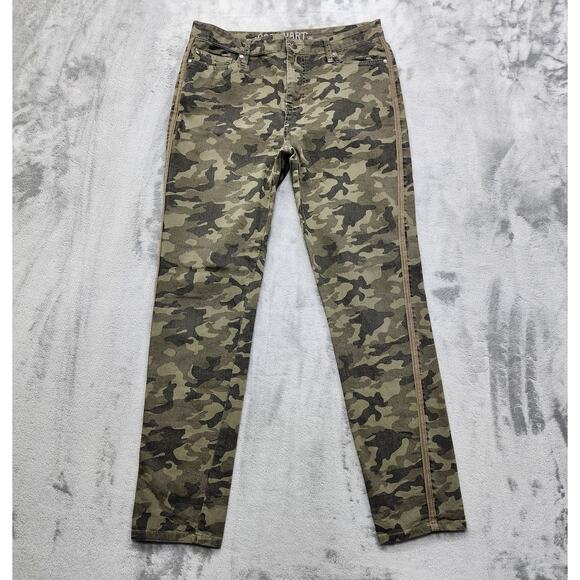 Matilda Jane Good Hart Pants Womens 10 Green Camo Denham Skinny Ankle Stretch - Picture 1 of 13